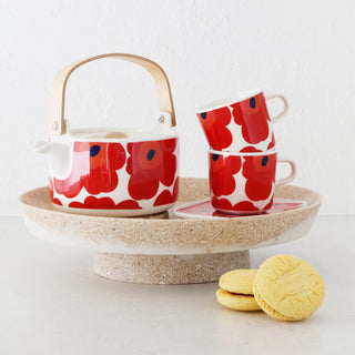 MARIMEKKO  |  UNIKKO OIVA TEAPOT 7DL  |  RED + WHITE + NAVY