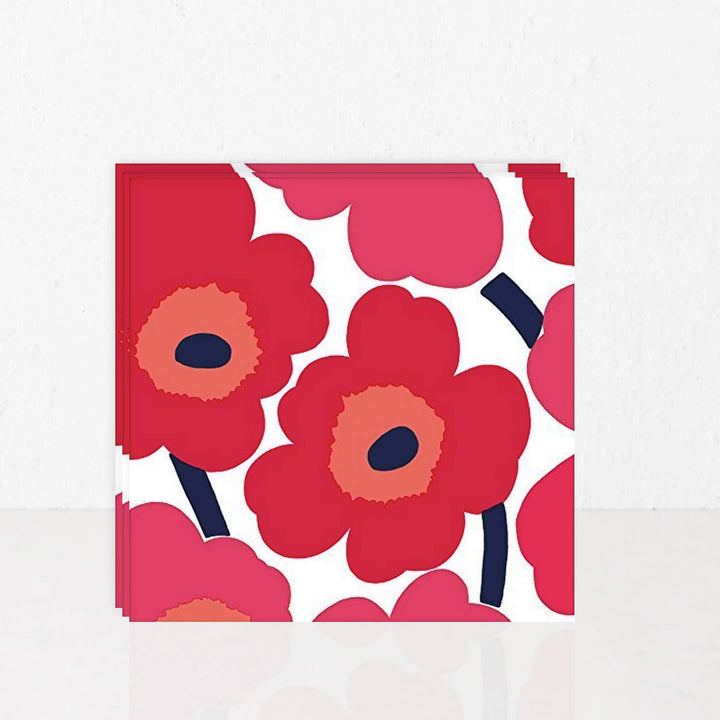 MARIMEKKO  |  UNIKKO PAPER NAPKINS  |  RED + ORANGE + PINK