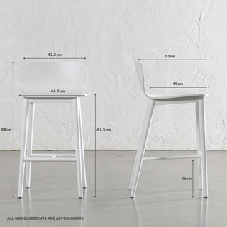 MARKOS BAR CHAIR | WHITE GRAIN | MEASUREMENTS