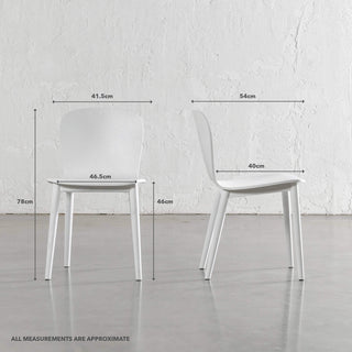 MARKOS DINING CHAIR | WHITE GRAIN | MEASUREMENTS