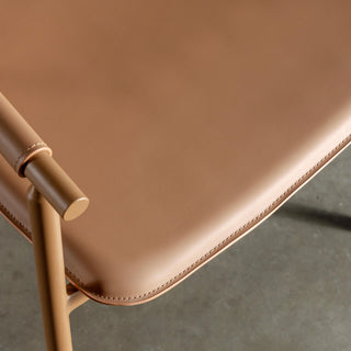 MARTANA VEGAN LEATHER DINING CHAIR  |  SADDLE TAN