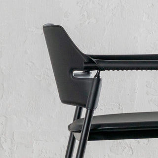 MARTANA VEGAN LEATHER DINING CHAIR  |  NOIR BLACK