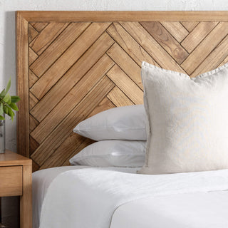 MAXIM PARQUETRY HERRINGBONE BEDHEAD  |  NATURAL