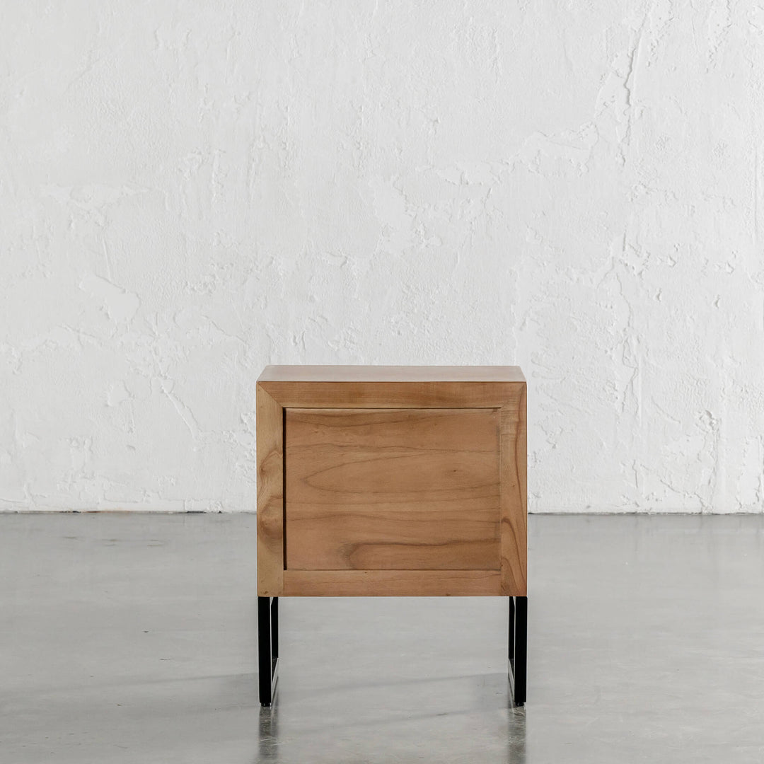 MAXIM PARQUETRY HERRINGBONE BEDSIDE TABLE  | 2 DRAWERS