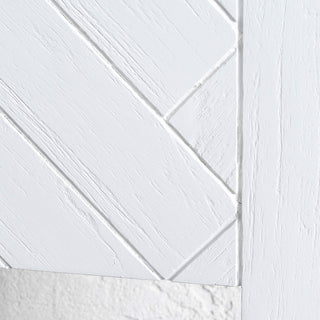 MAXIM PARQUETRY HERRINGBONE BEDHEAD  |  WHITE