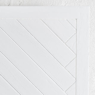 MAXIM PARQUETRY HERRINGBONE BEDHEAD  |  WHITE