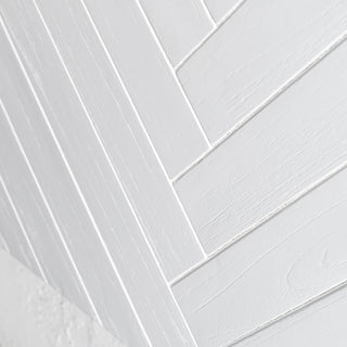 MAXIM PARQUETRY HERRINGBONE BEDHEAD  |  WHITE