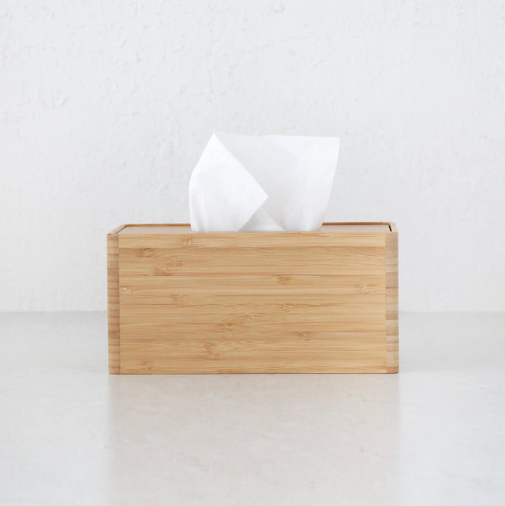 MESA BAMBOO TISSUE BOX COVER  |  RECTANGLE