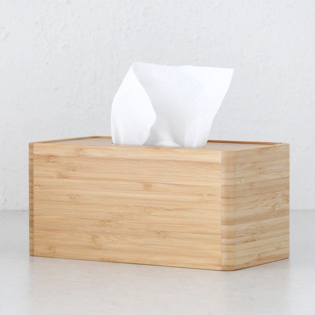 MESA BAMBOO TISSUE BOX COVER  |  RECTANGLE