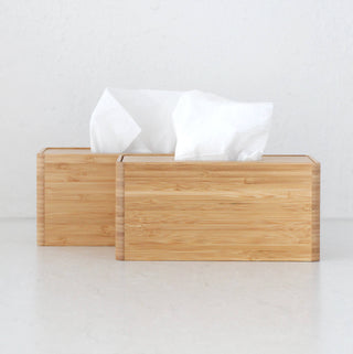 MESA BAMBOO TISSUE BOX COVER  |  RECTANGLE  |  BUNDLE X2