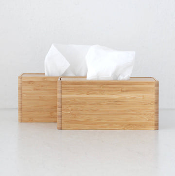MESA BAMBOO TISSUE BOX COVER  |  RECTANGLE  |  BUNDLE X2