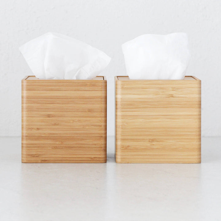 MESA BAMBOO TISSUE BOX COVER  |  SQUARE  |  BUNDLE X2