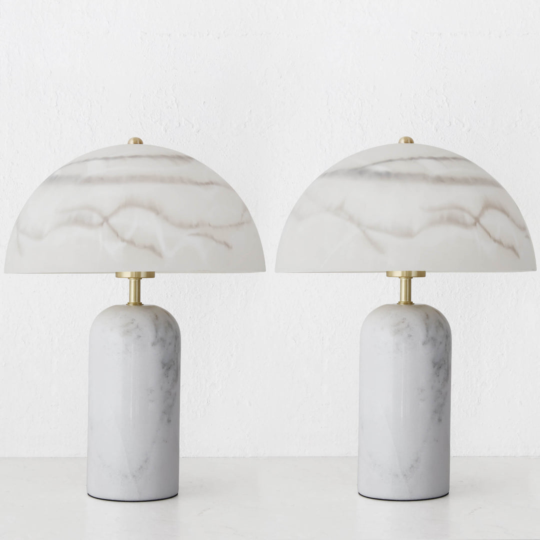MILANO TABLE LAMP BUNDLE X2  |  WHITE MARBLE