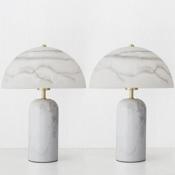 MILANO TABLE LAMP BUNDLE X2  |  WHITE MARBLE