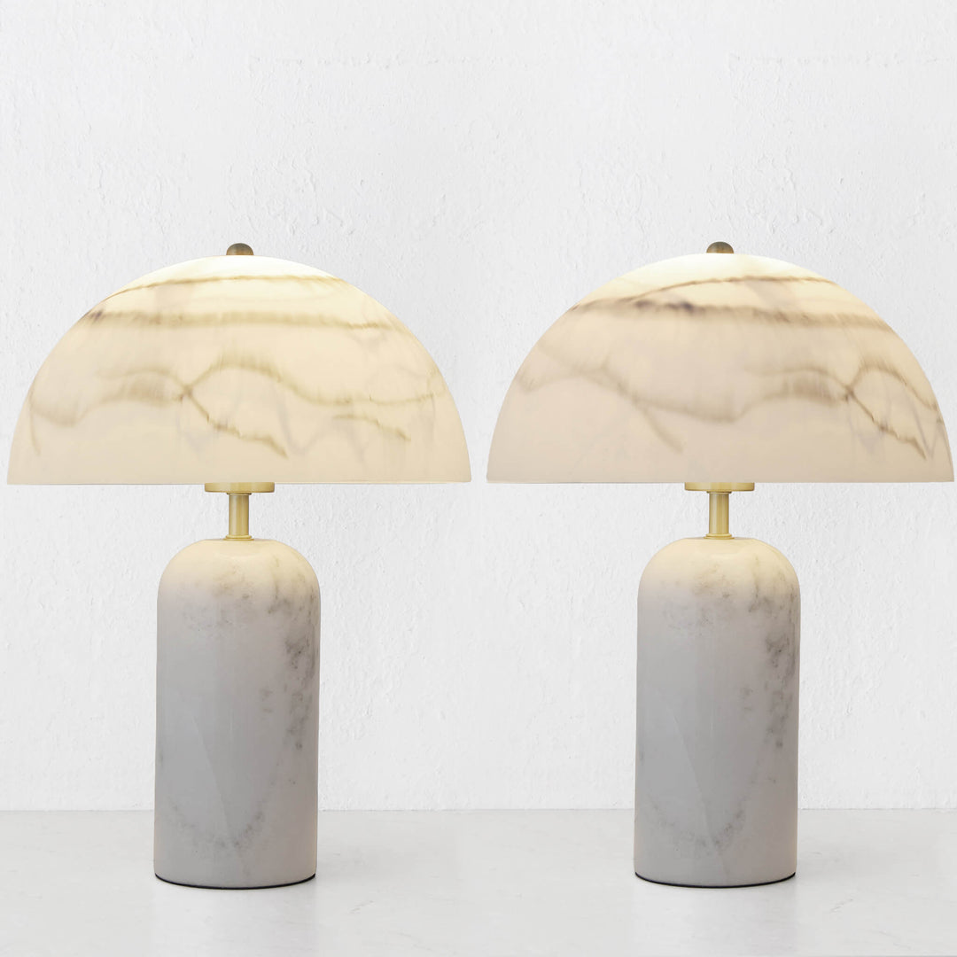 MILANO TABLE LAMP BUNDLE X2  |  WHITE MARBLE