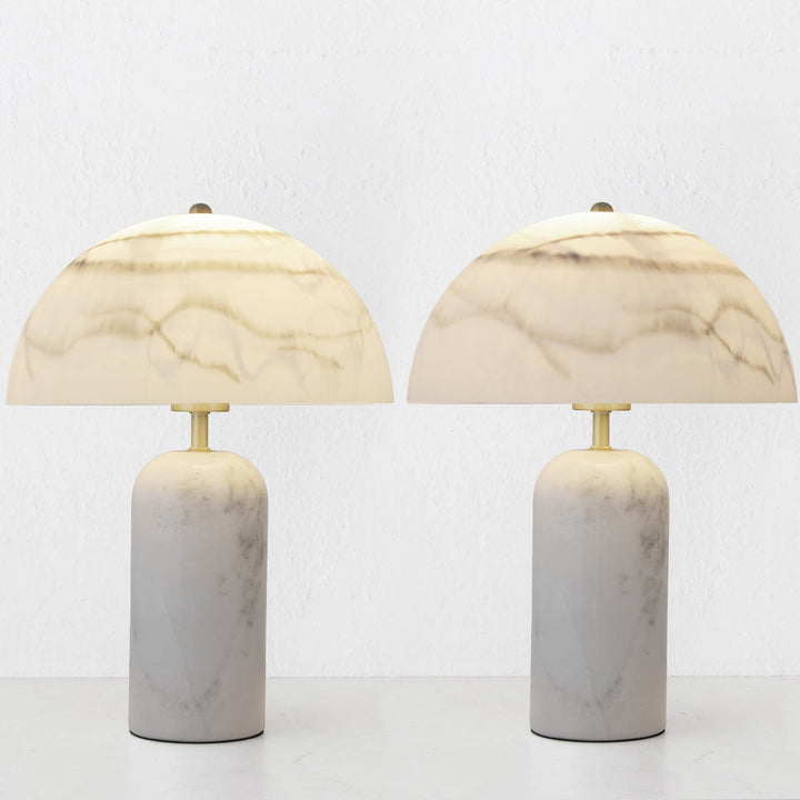 MILANO TABLE LAMP BUNDLE X2  |  WHITE MARBLE