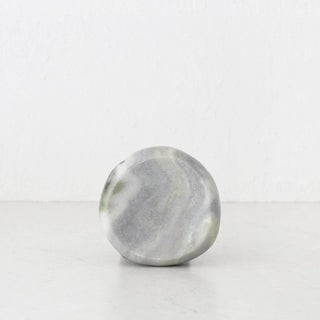 MINERAL SOLID MARBLE CONCAVE DISH  |  13CM  |  GREEN MARBLE