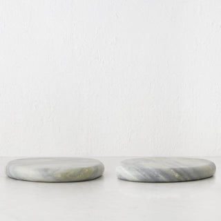 MINERAL SOLID MARBLE DISH BUNDLE X2  |  24CM  |  GREEN MARBLE