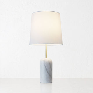 MISSOURI MARBLE TABLE LAMP  |  WHITE MARBLE