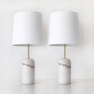 MISSOURI MARBLE TABLE LAMP  |  WHITE MARBLE