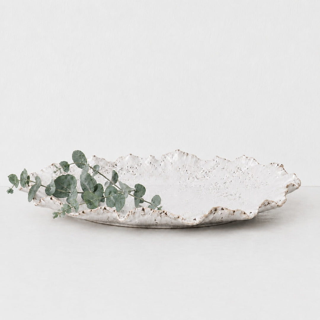 MODE TERI PLATTER  |  36CM  |  IVORY FLECK