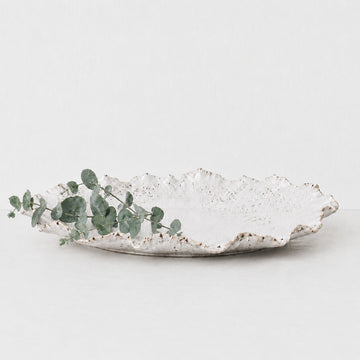 MODE TERI PLATTER  |  36CM  |  IVORY FLECK