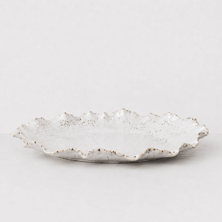 MODE TERI PLATTER  |  36CM  |  IVORY FLECK