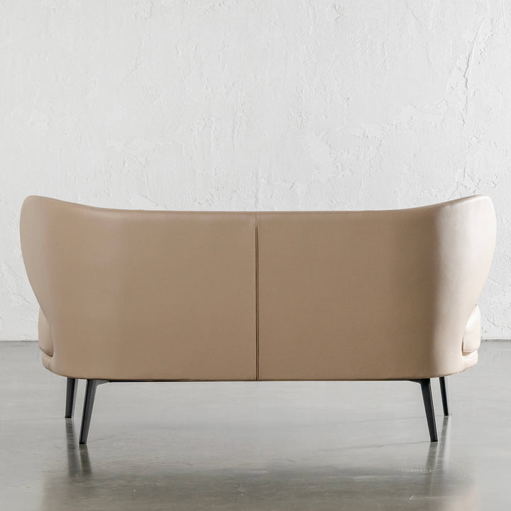 MOLENHOEK 2 SEAT SOFA BACK VIEW  |  SMOKE TAUPE VEGAN LEATHER