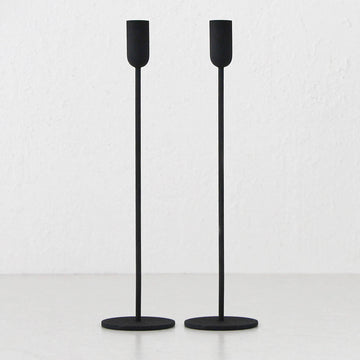 MONA CANDLE HOLDER LARGE BUNDLE X2  |  BLACK
