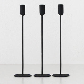 MONA CANDLE HOLDER LARGE BUNDLE X3  |  BLACK