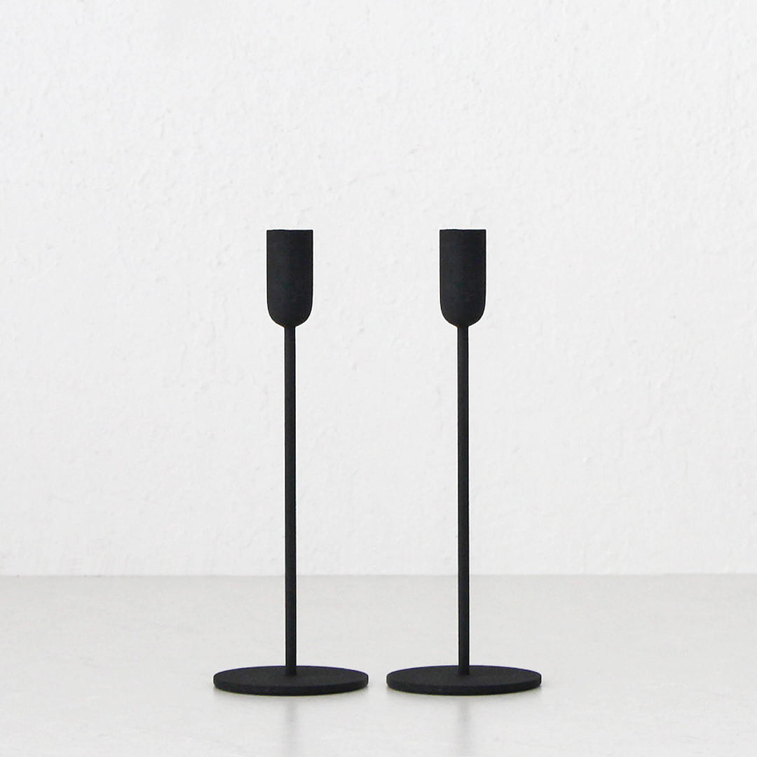 MONA CANDLE HOLDER SMALL BUNDLE X2  |  BLACK