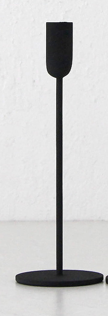 mona candle holder small 25cm  |  black