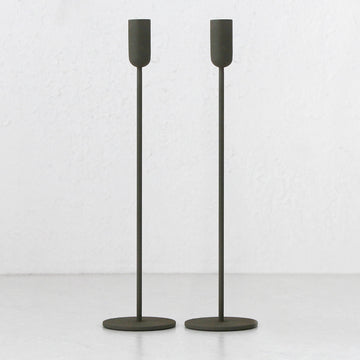 MONA CANDLE HOLDER LARGE BUNDLE X2 | OLIVE