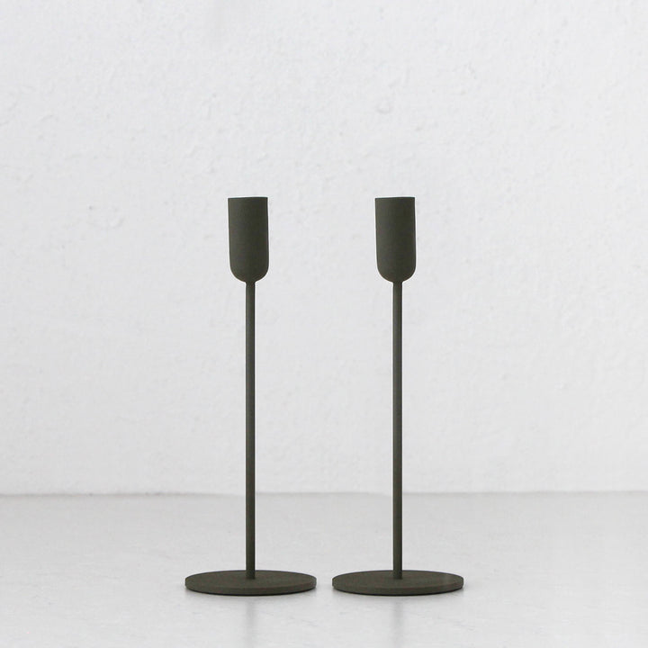 MONA CANDLE HOLDER SMALL BUNDLE X2 | OLIVE