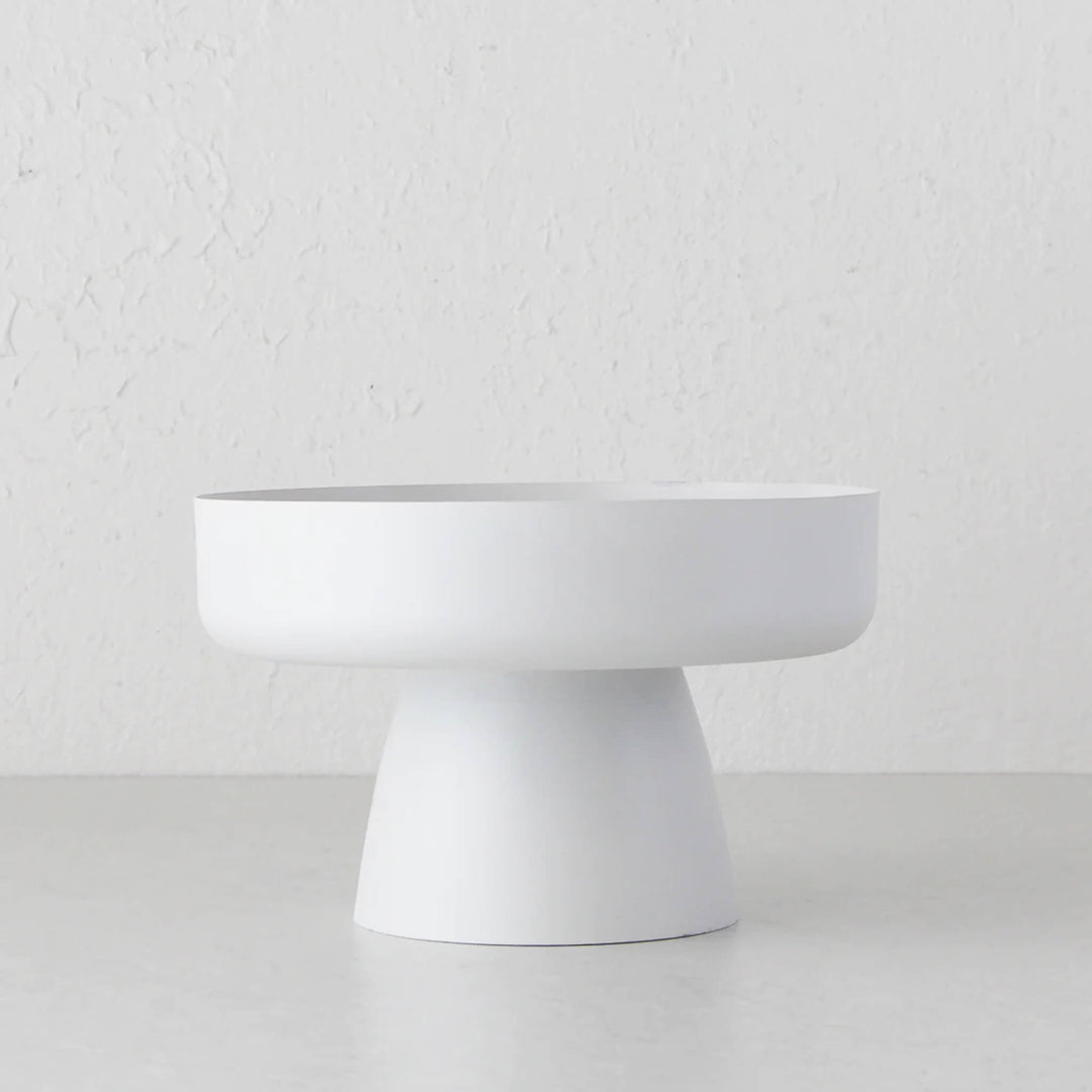 MONA PEDESTAL BOWL | CHALK