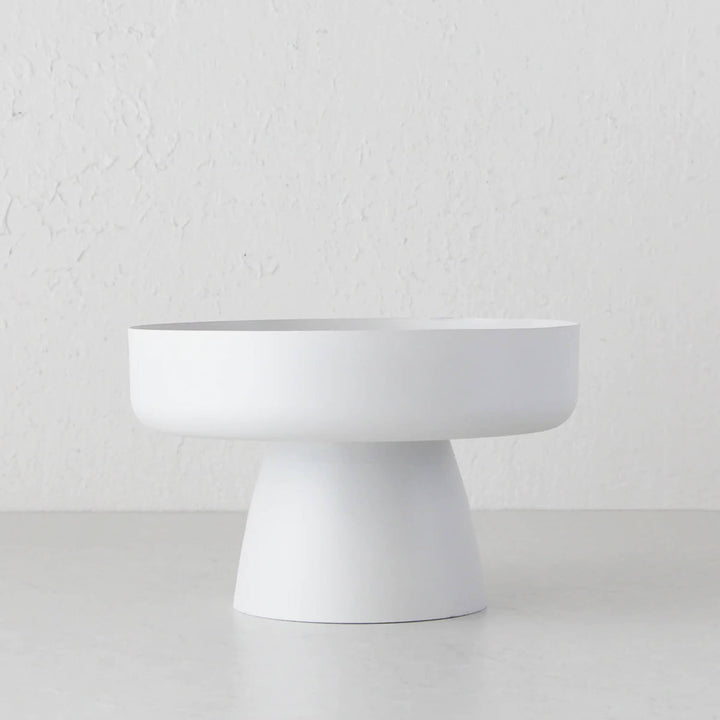 MONA PEDESTAL BOWL | CHALK