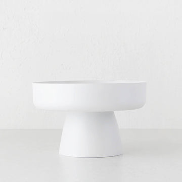 MONA PEDESTAL BOWL | CHALK