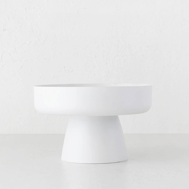 MONA PEDESTAL BOWL | CHALK