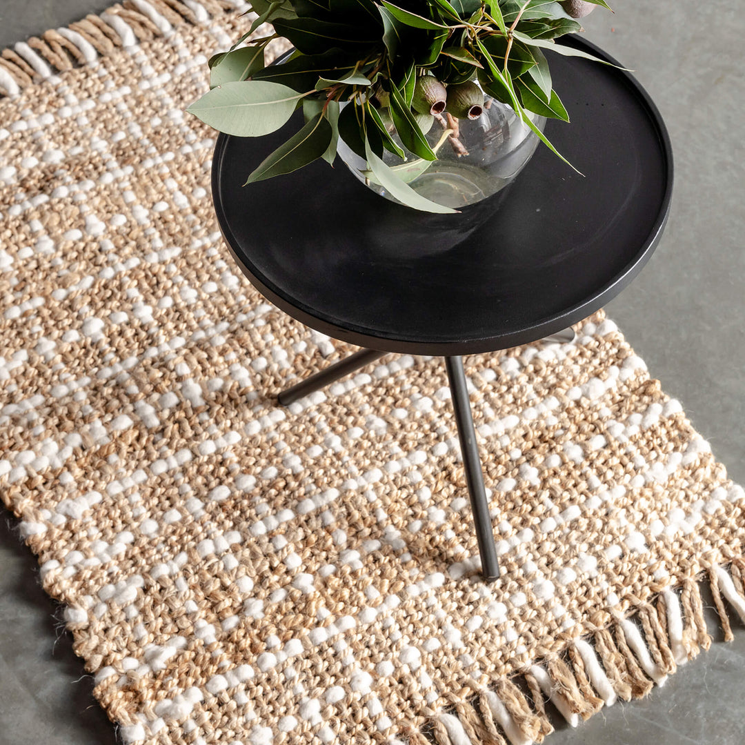 MURRAY JUTE + WOOL RUNNER | 70 X 140 | WHITE + NATURAL