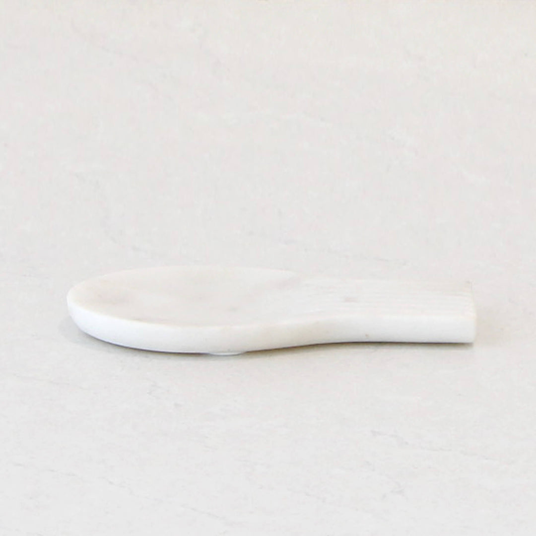 MARA MARBLE SPOON REST  |  WHITE MARBLE