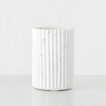 MARA MARBLE UTENSIL HOLDER | WHITE MARBLE