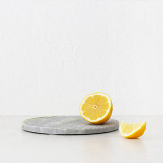 MARA MARBLE ROUND RIBBED TRIVET  |  20CM  |  GREEN MARBLE