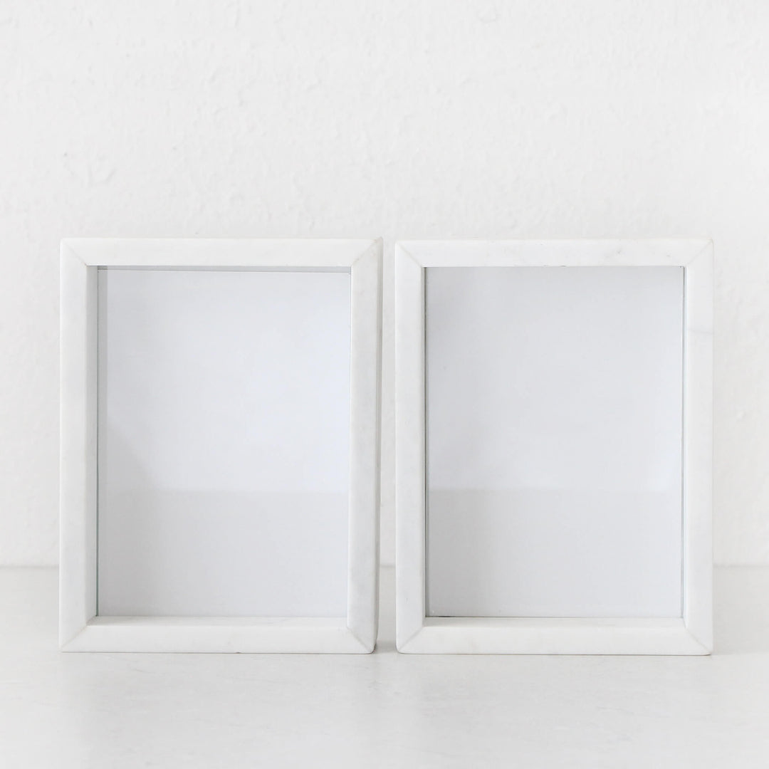 AMPLIO PHOTO FRAME BUNDLE X2  |  5X7  |  WHITE MARBLE