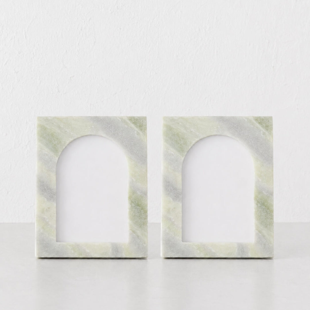 MARCO MARBLE PHOTO FRAME BUNDLE X2 | 4X6 | GREEN MARBLE
