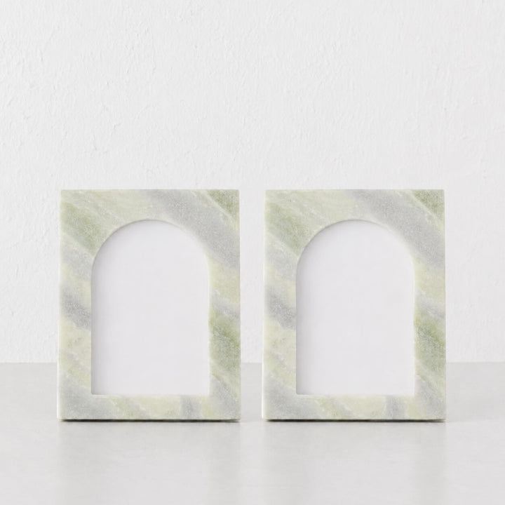 MARCO MARBLE PHOTO FRAME BUNDLE X2 | 4X6 | GREEN MARBLE