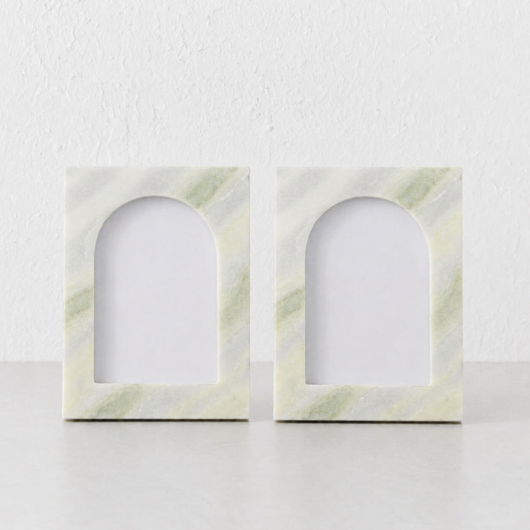 MARCO MARBLE PHOTO FRAME BUNDLE X2 | 5X7 | GREEN MARBLE
