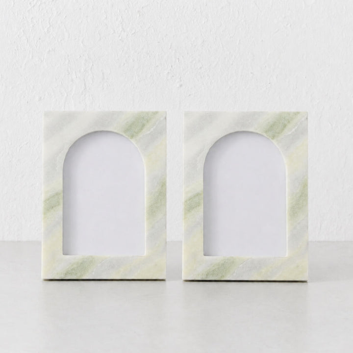 MARCO MARBLE PHOTO FRAME BUNDLE X2 | 5X7 | GREEN MARBLE
