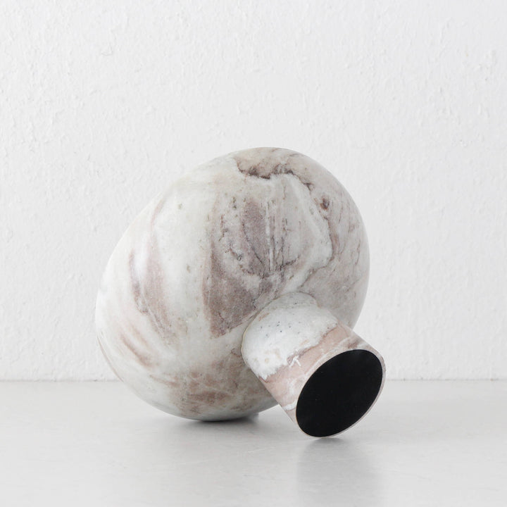 MARCO MARBLE FOOTED BOWL  |  NUDE MARBLE