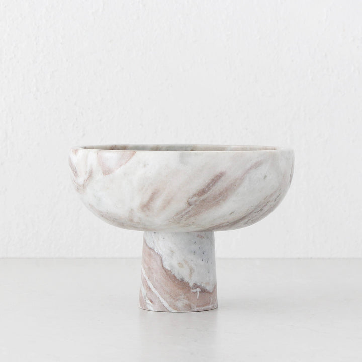 MARCO MARBLE FOOTED BOWL  |  NUDE MARBLE
