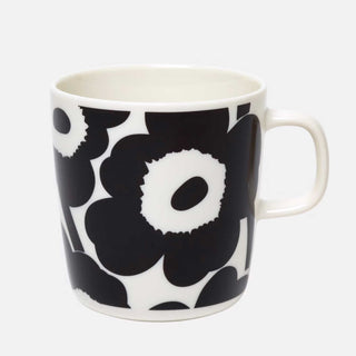marimekko  |  unikko coffee mug 4dl  |  black + white